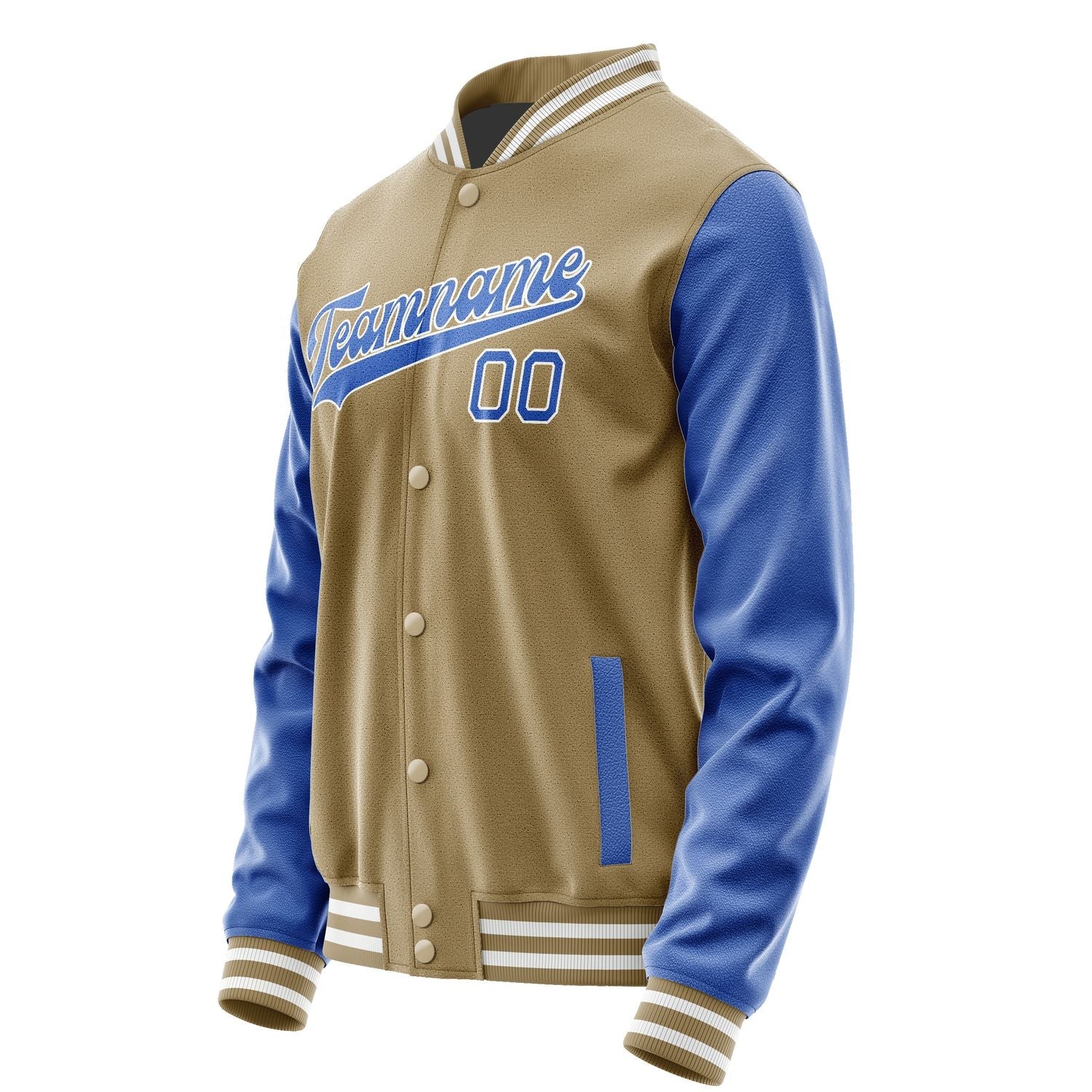 Custom Light Khaki Sky Blue Jacket JA2525092518B31809
