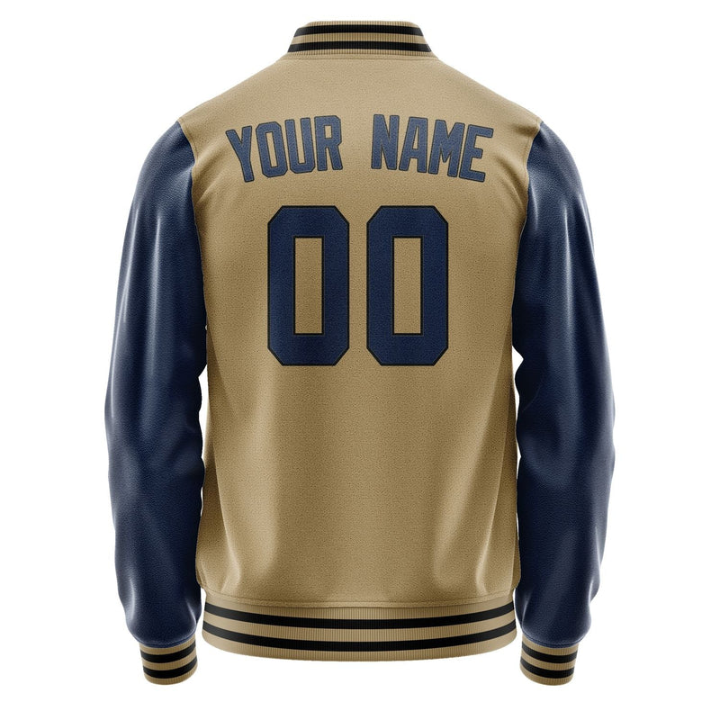 Custom Light Khaki Blue Jacket JA2525102517B31710
