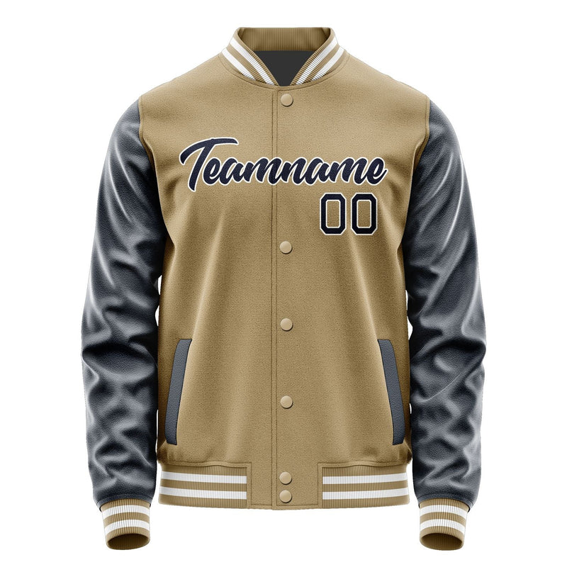 Custom Light Khaki Navy Jacket JA2525112518B21811