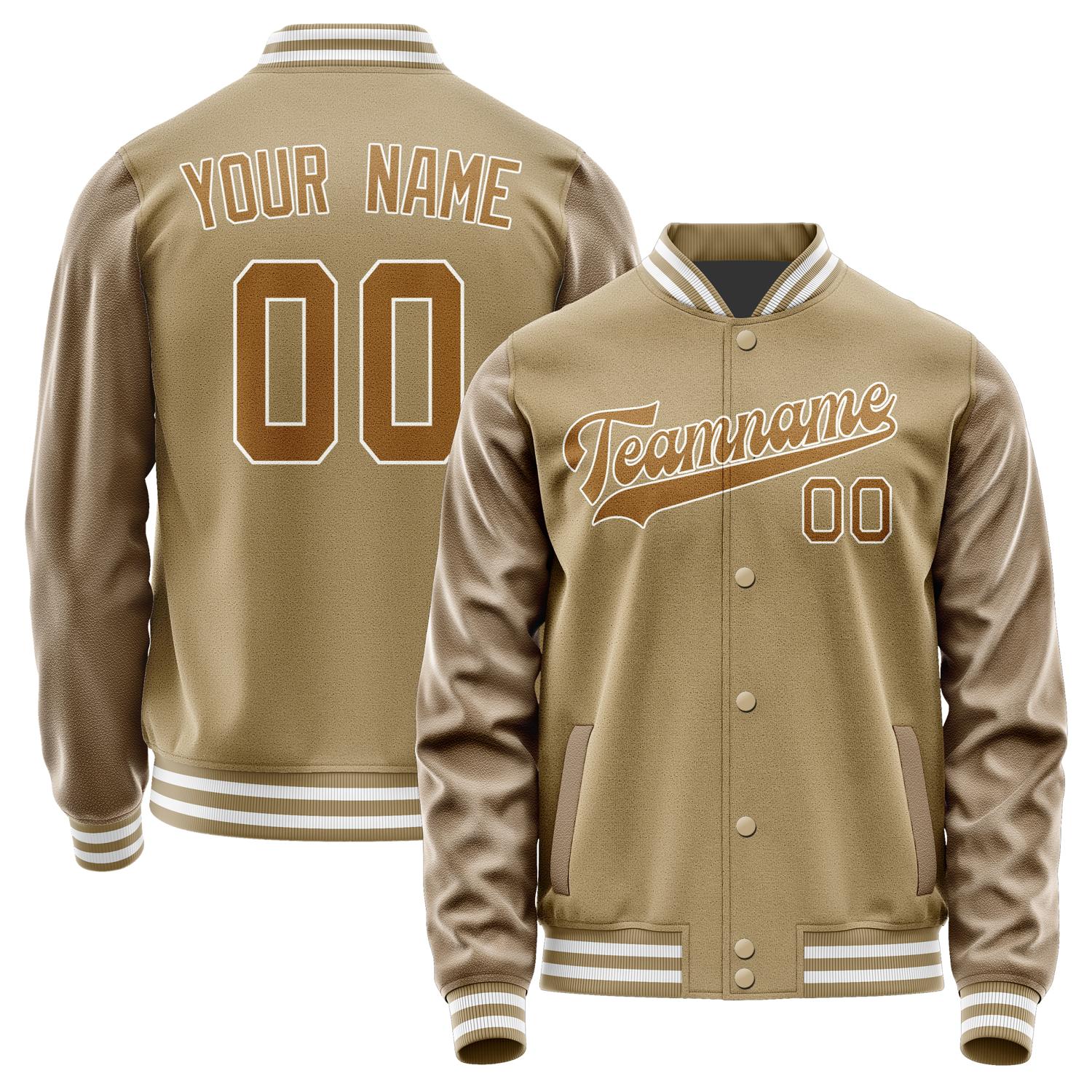 Custom Light Khaki Khaki Jacket JA2525222518B31822