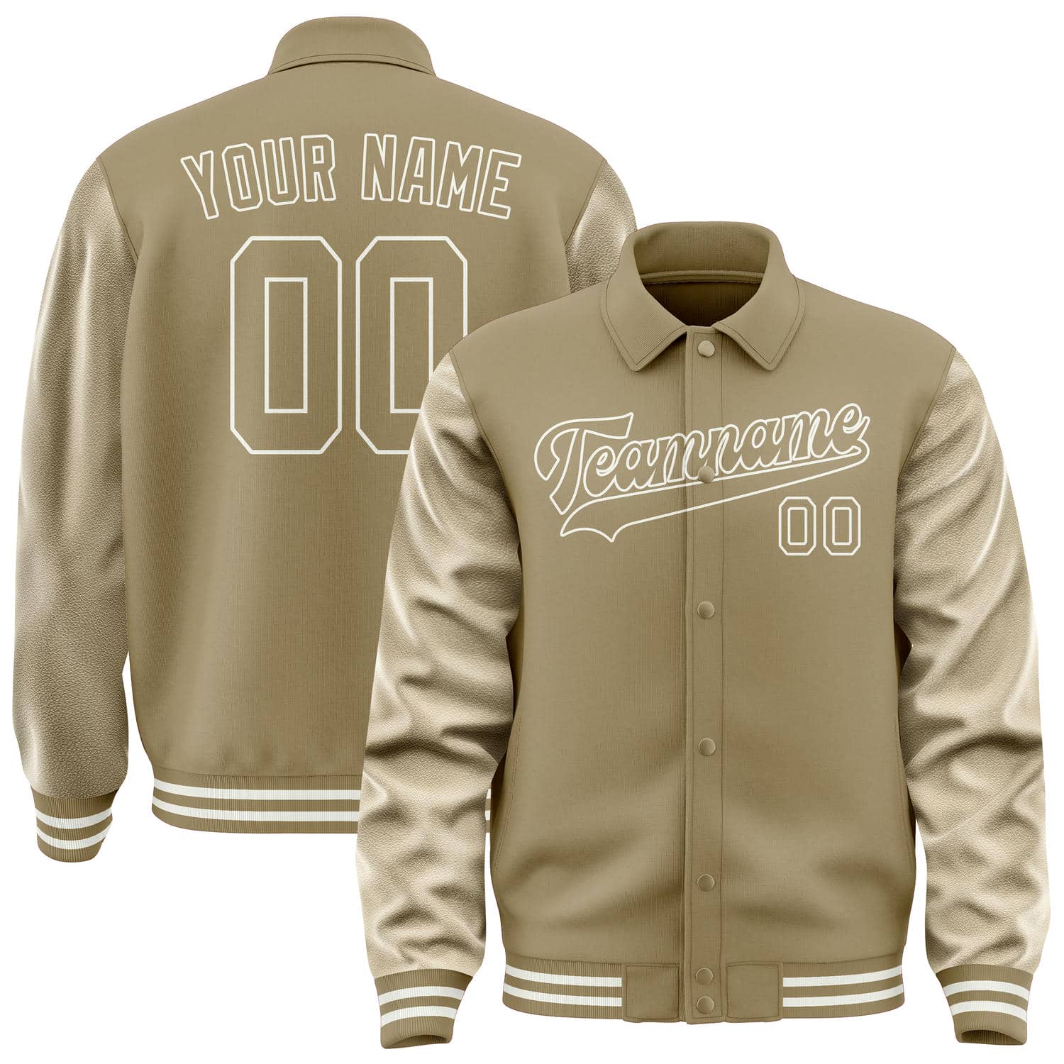 Veste kaki clair personnalisée