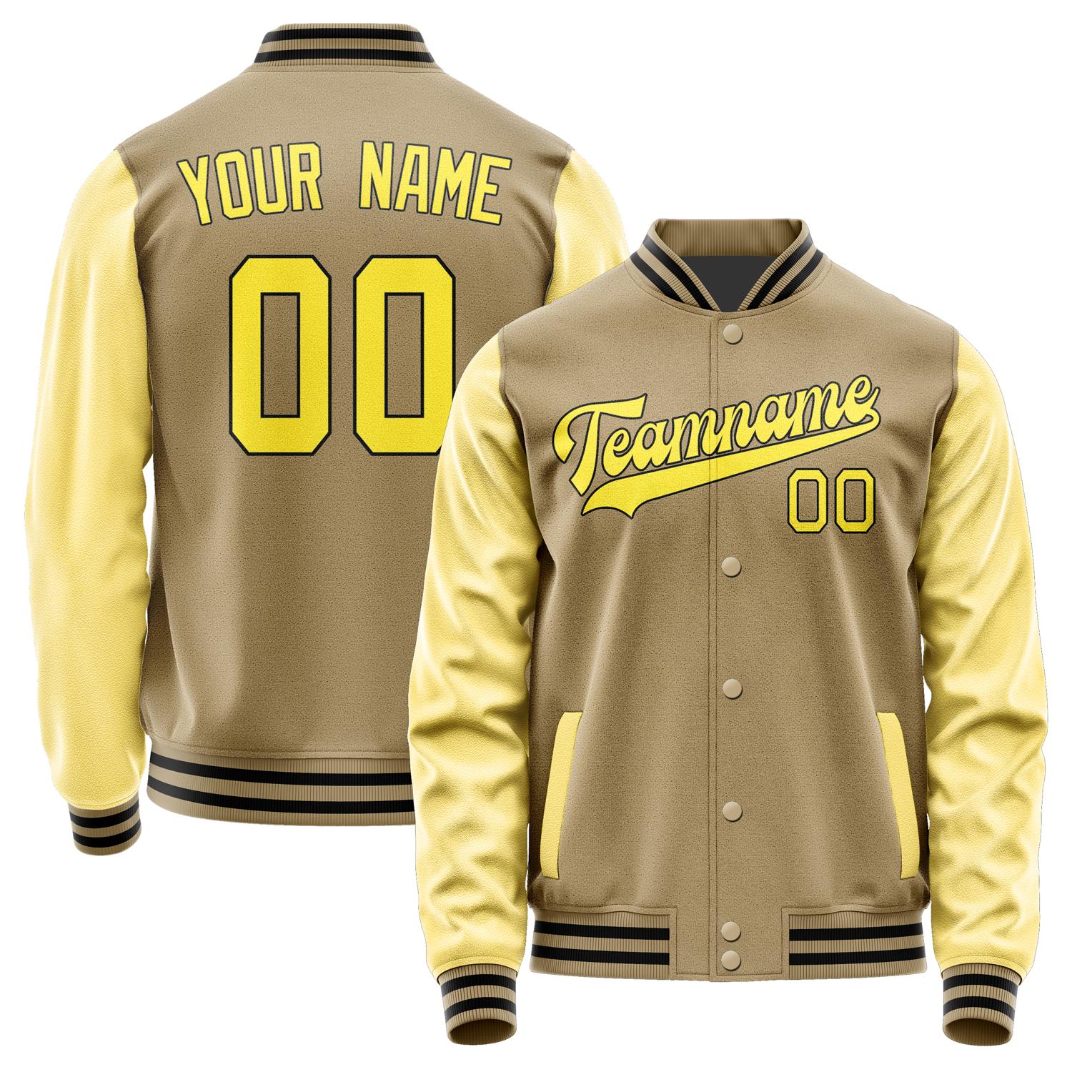 Custom Light Khaki Light Yellow Jacket JA2525262517B31726