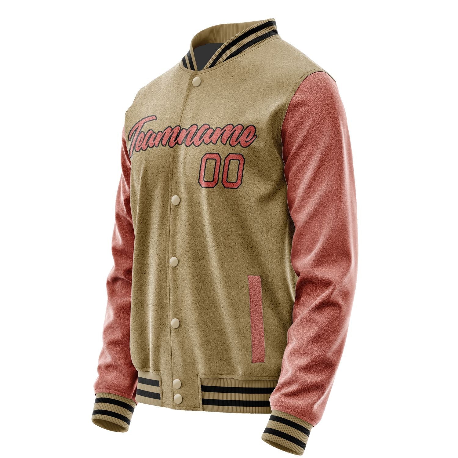 Custom Light Khaki Orange Jacket JA2525282518B21828