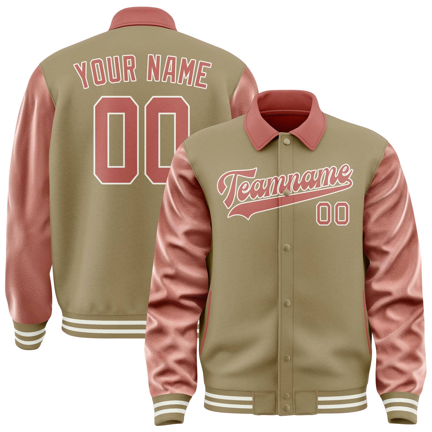 Veste personnalisée kaki clair Copper Rose