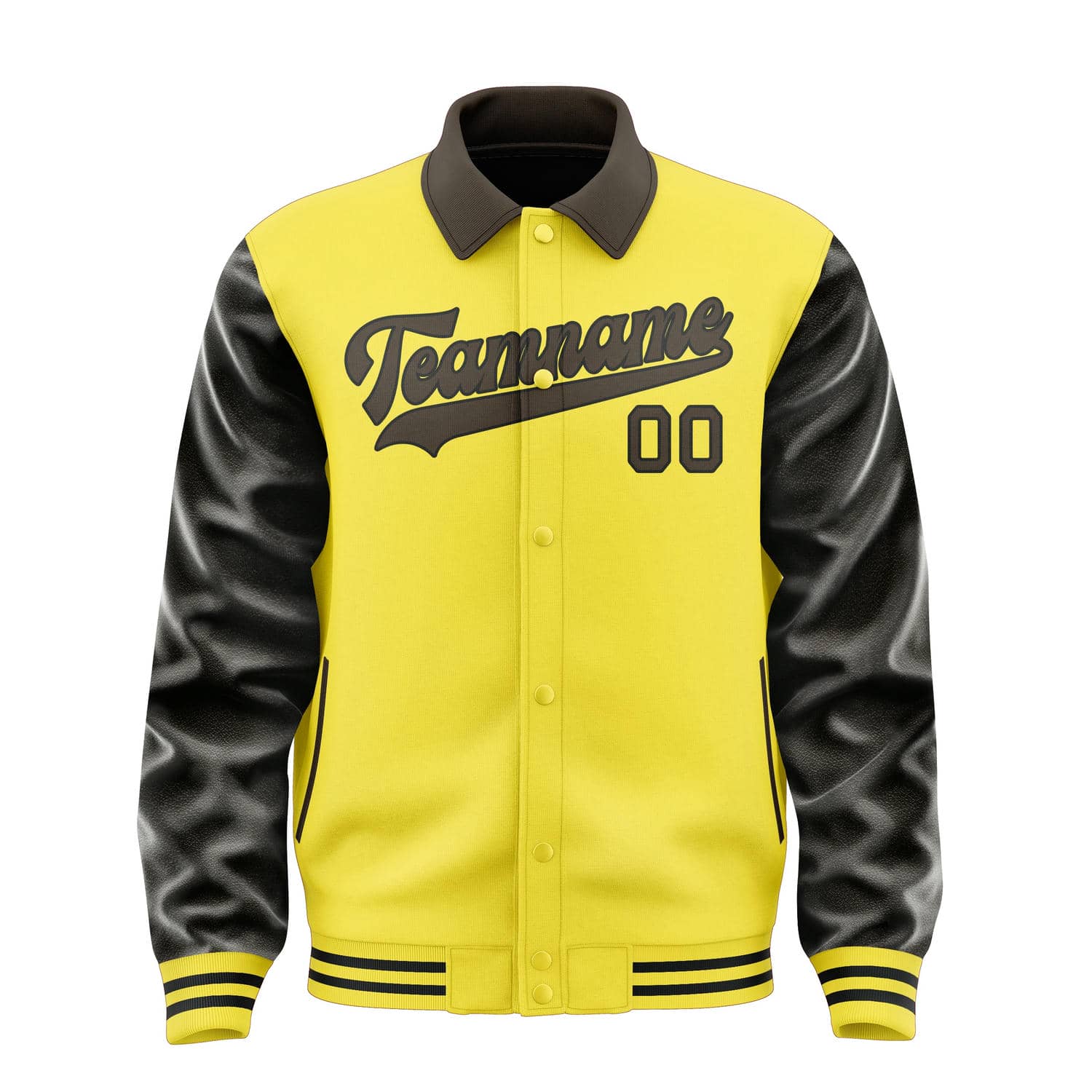 Veste personnalisée jaune clair marron