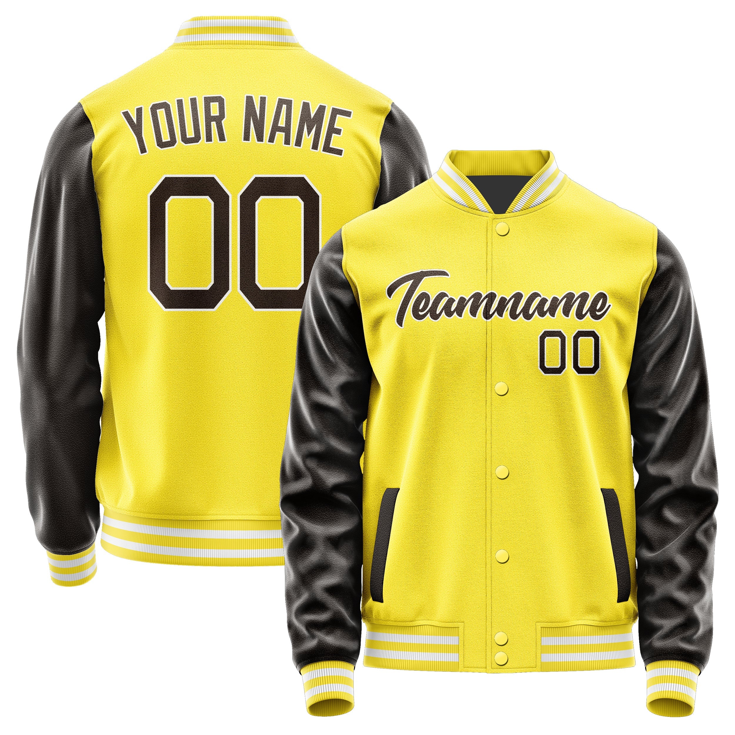 Custom Light Yellow Brown Jacket JA2626012618B21801