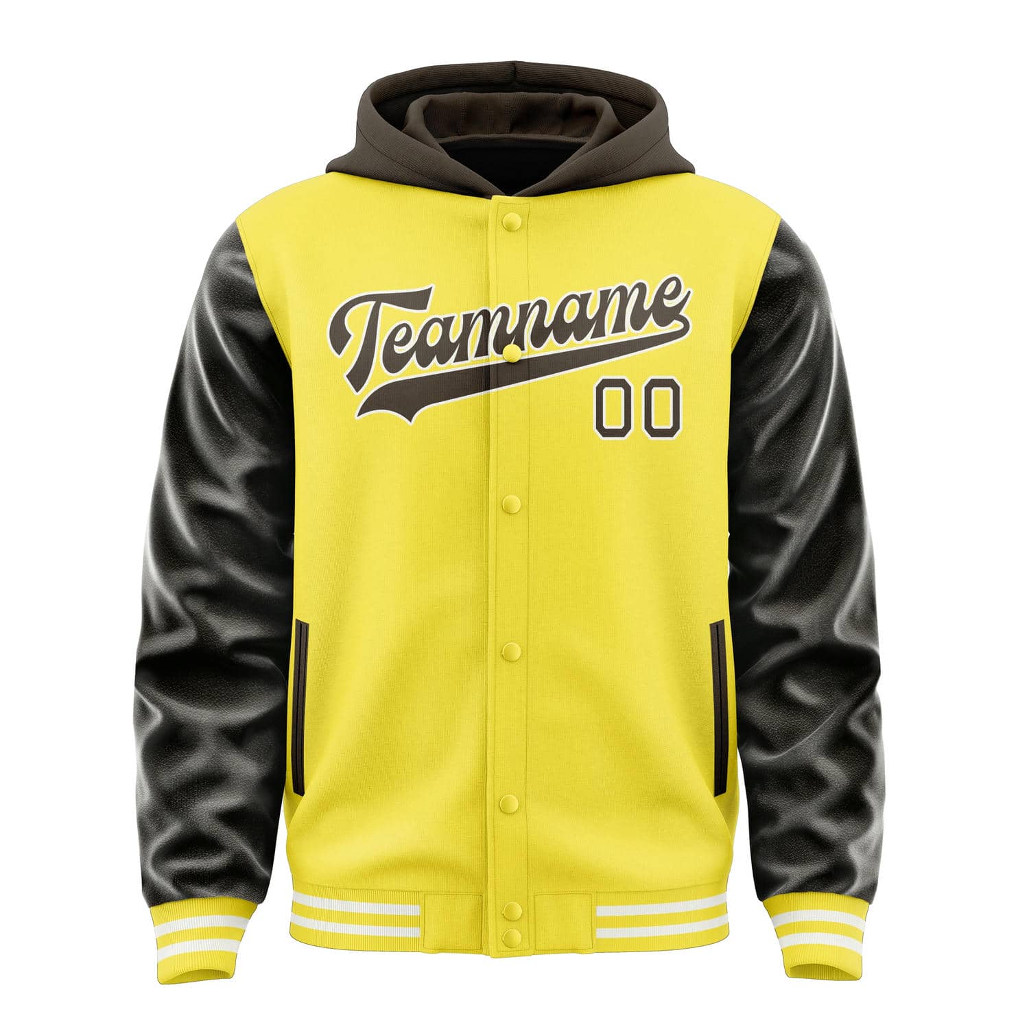 Veste personnalisée jaune clair marron