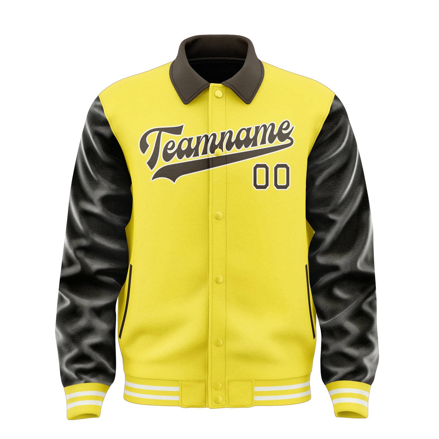 Veste personnalisée jaune clair marron