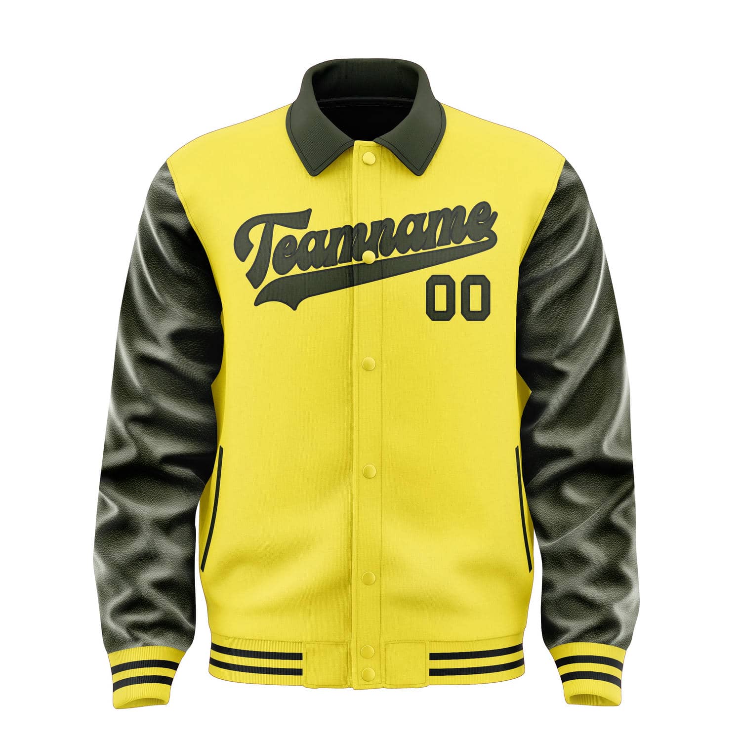 Veste olive jaune clair personnalisée