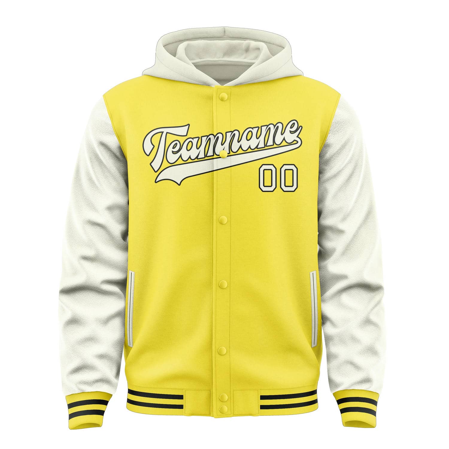 Veste crème jaune clair personnalisée