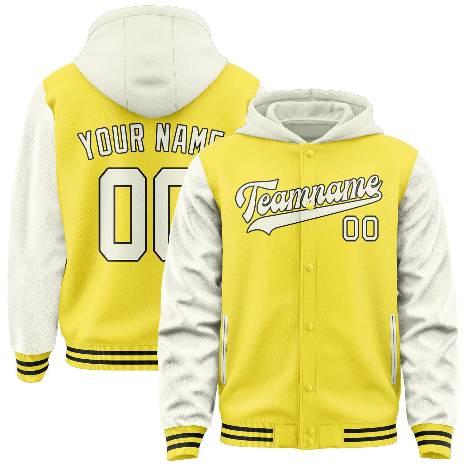 Veste crème jaune clair personnalisée