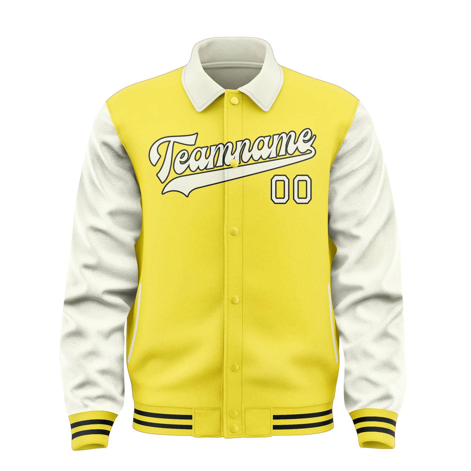 Veste crème jaune clair personnalisée