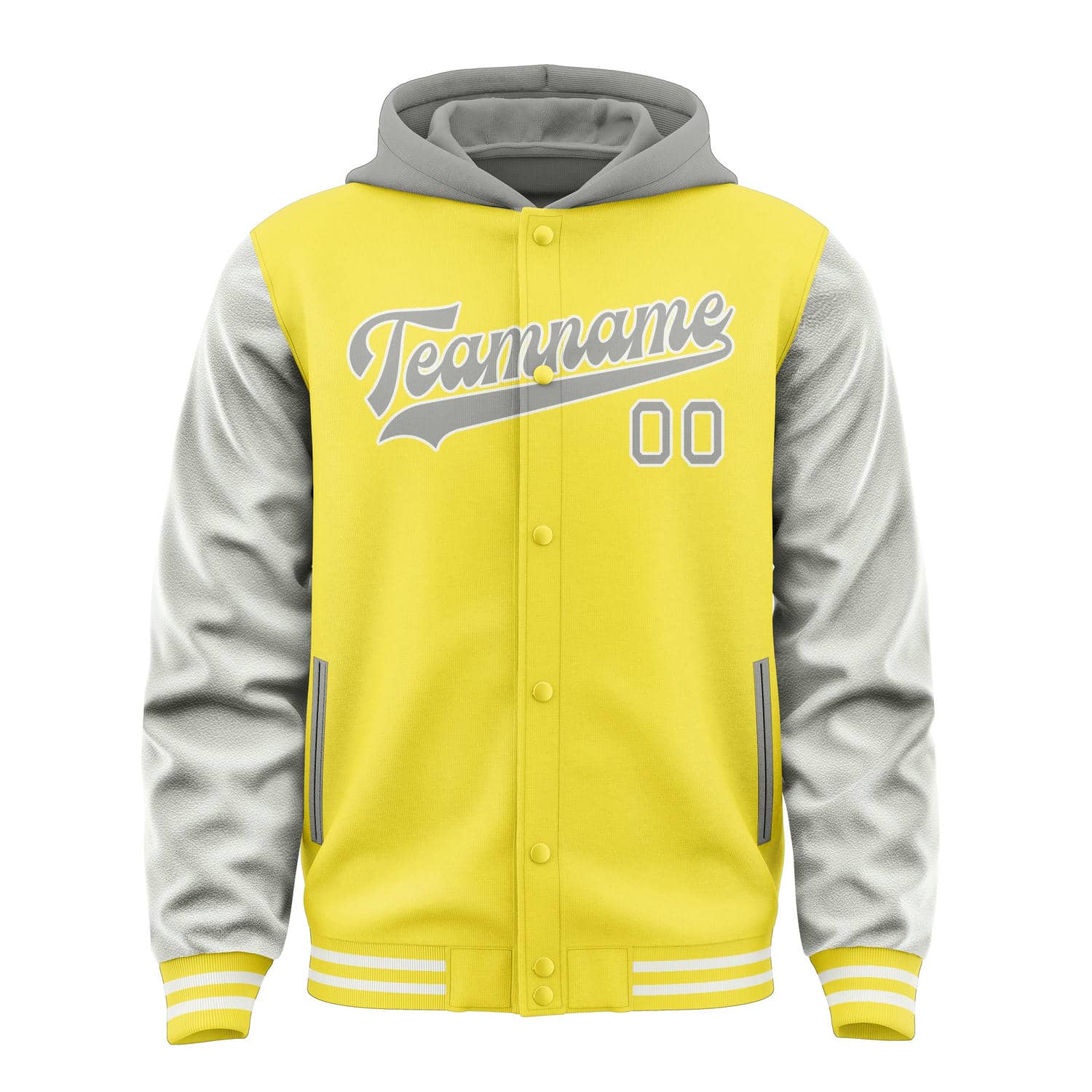 Veste personnalisée jaune clair gris