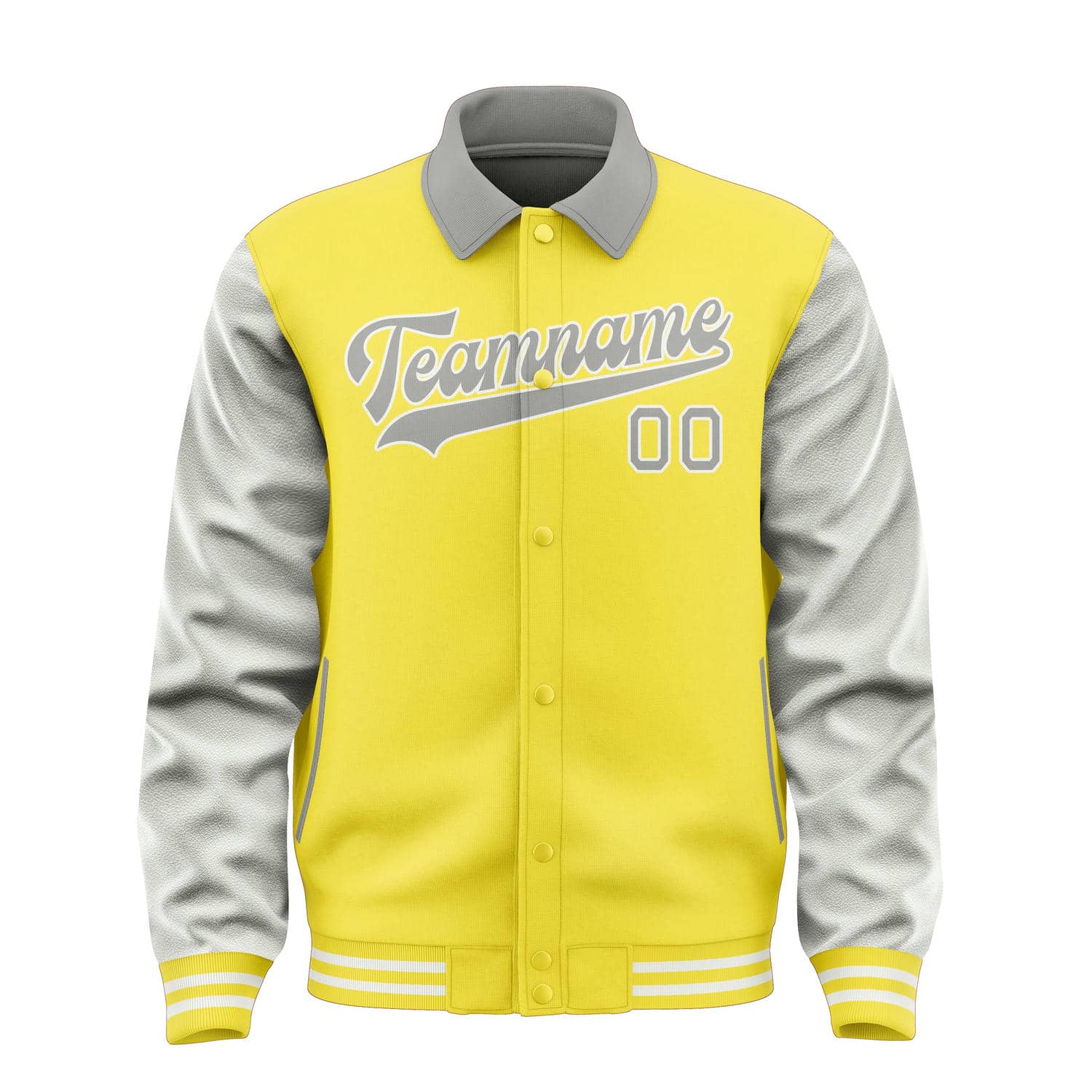 Veste personnalisée jaune clair gris