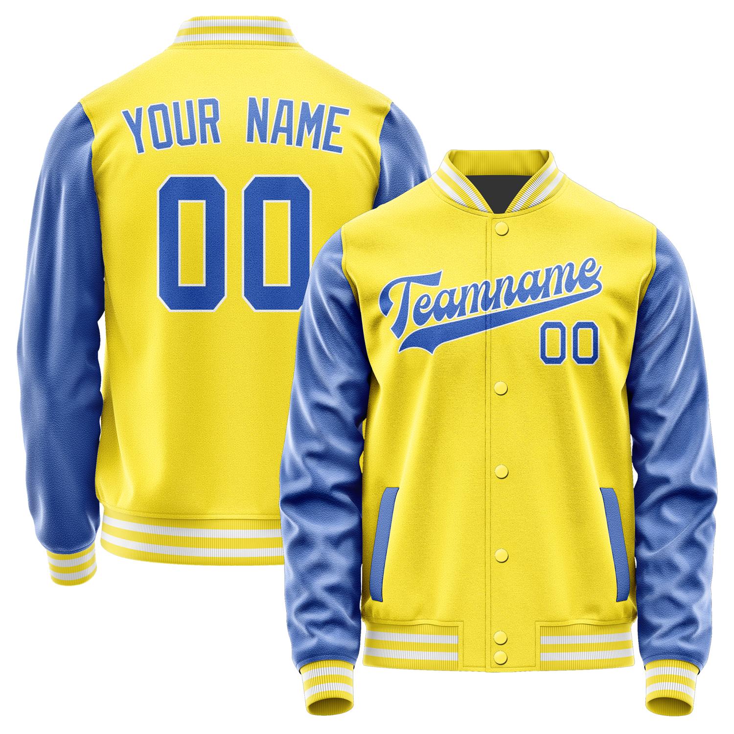 Custom Light Yellow Sky Blue Jacket JA2626092618B31809