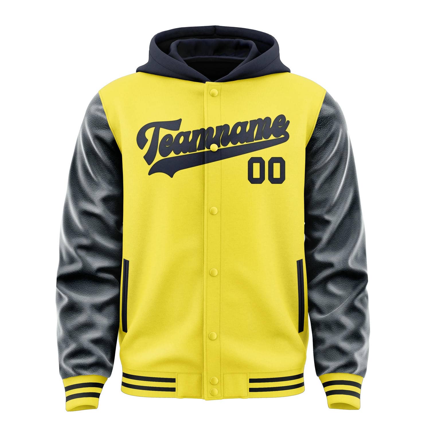 Veste marine jaune clair personnalisée