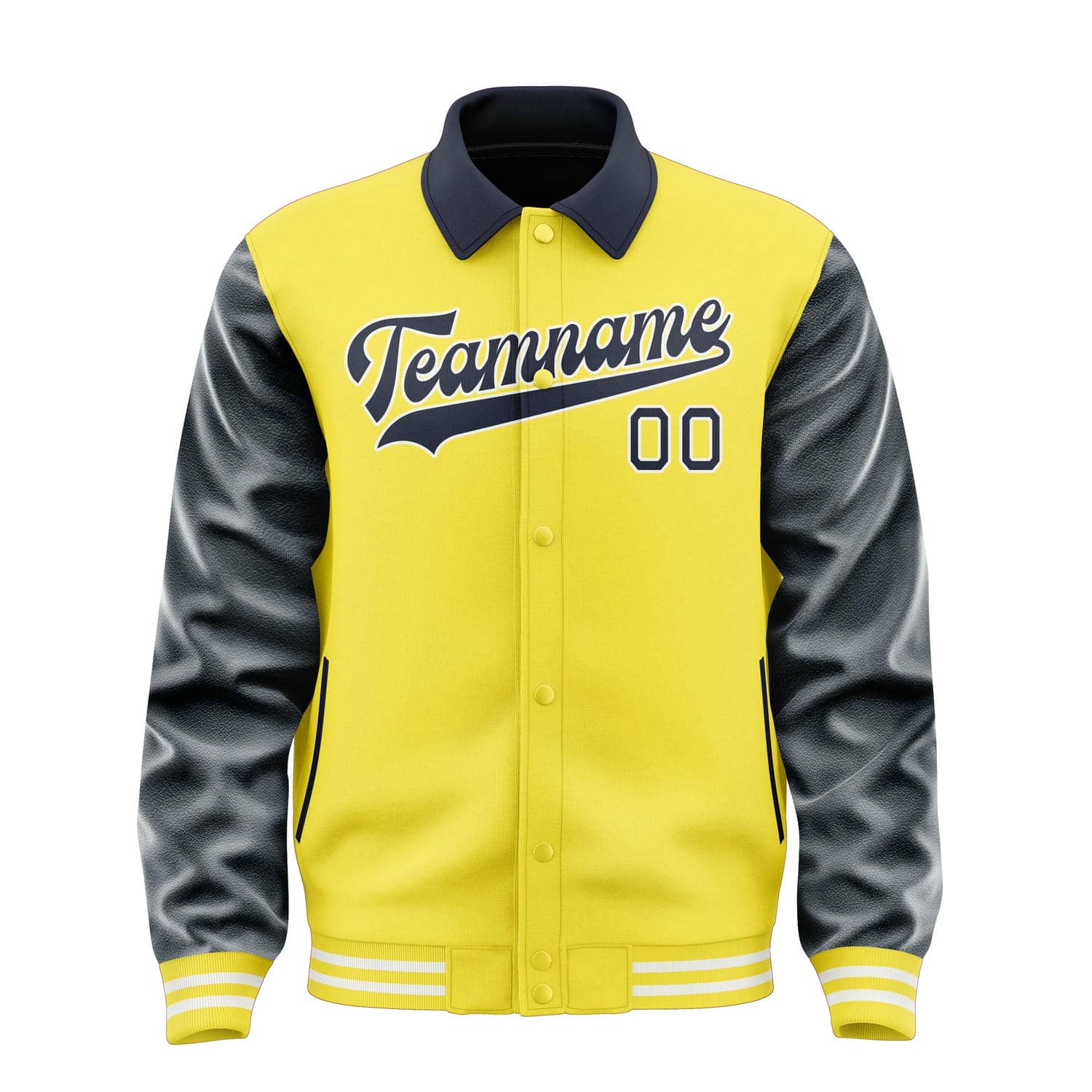 Veste marine jaune clair personnalisée