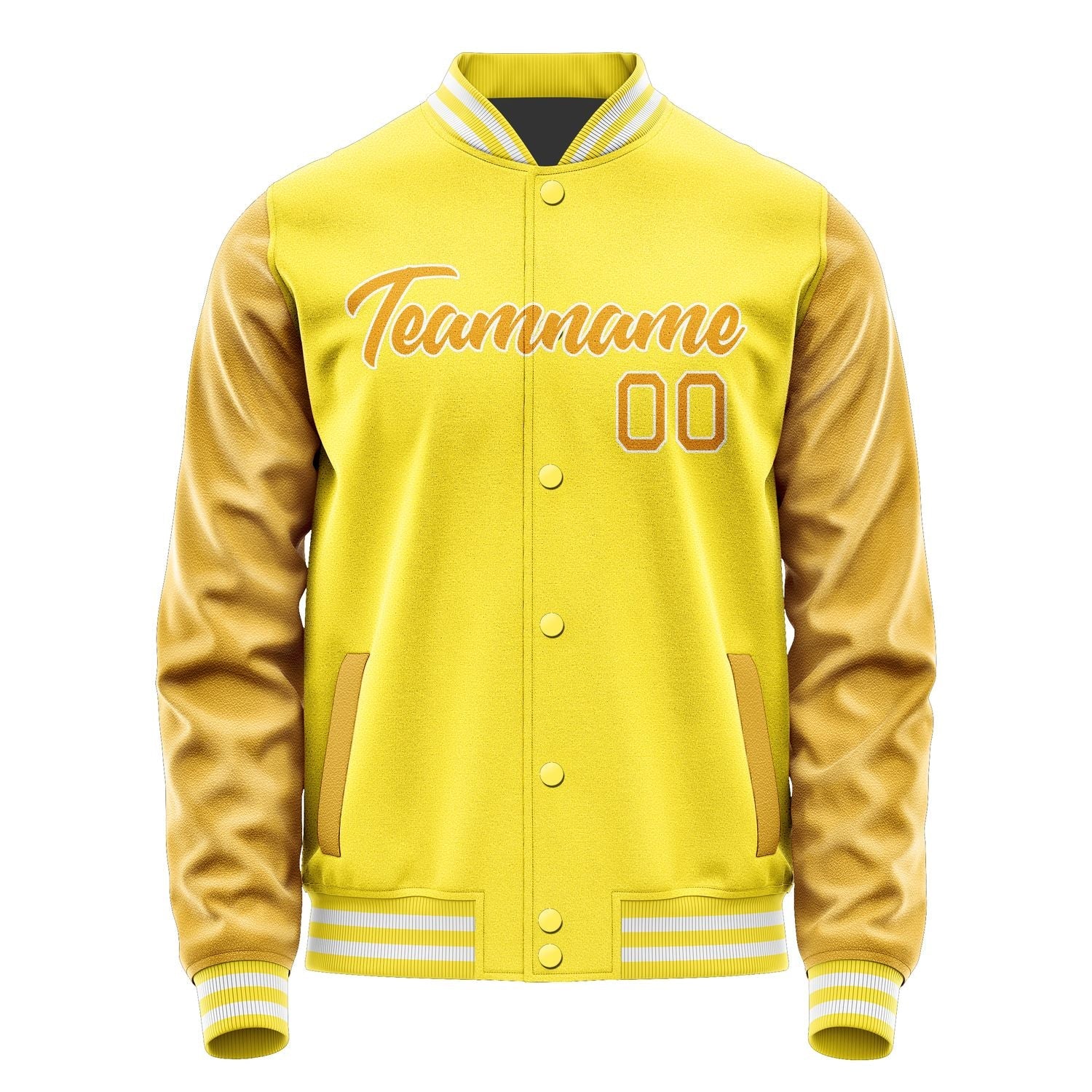 Custom Light Yellow Yellow Jacket JA2626192618B21819