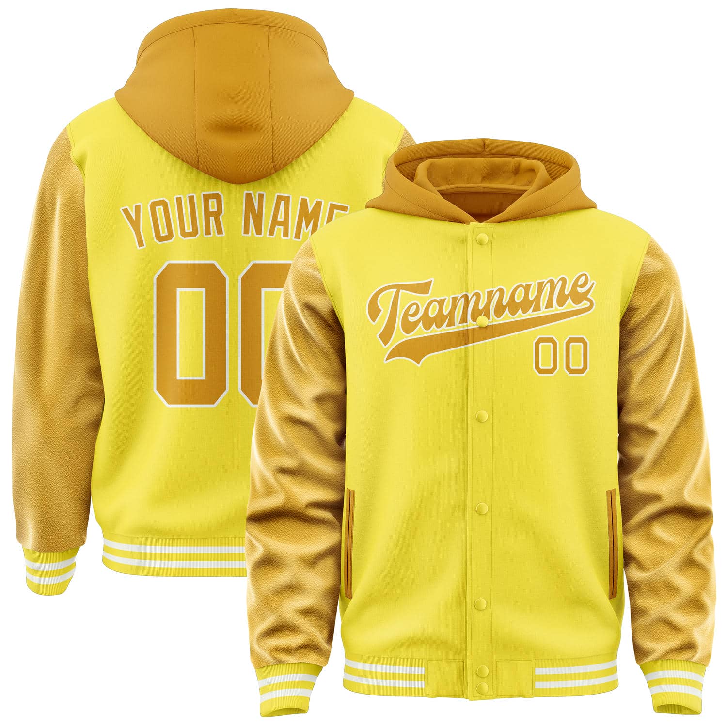 Veste jaune clair personnalisée