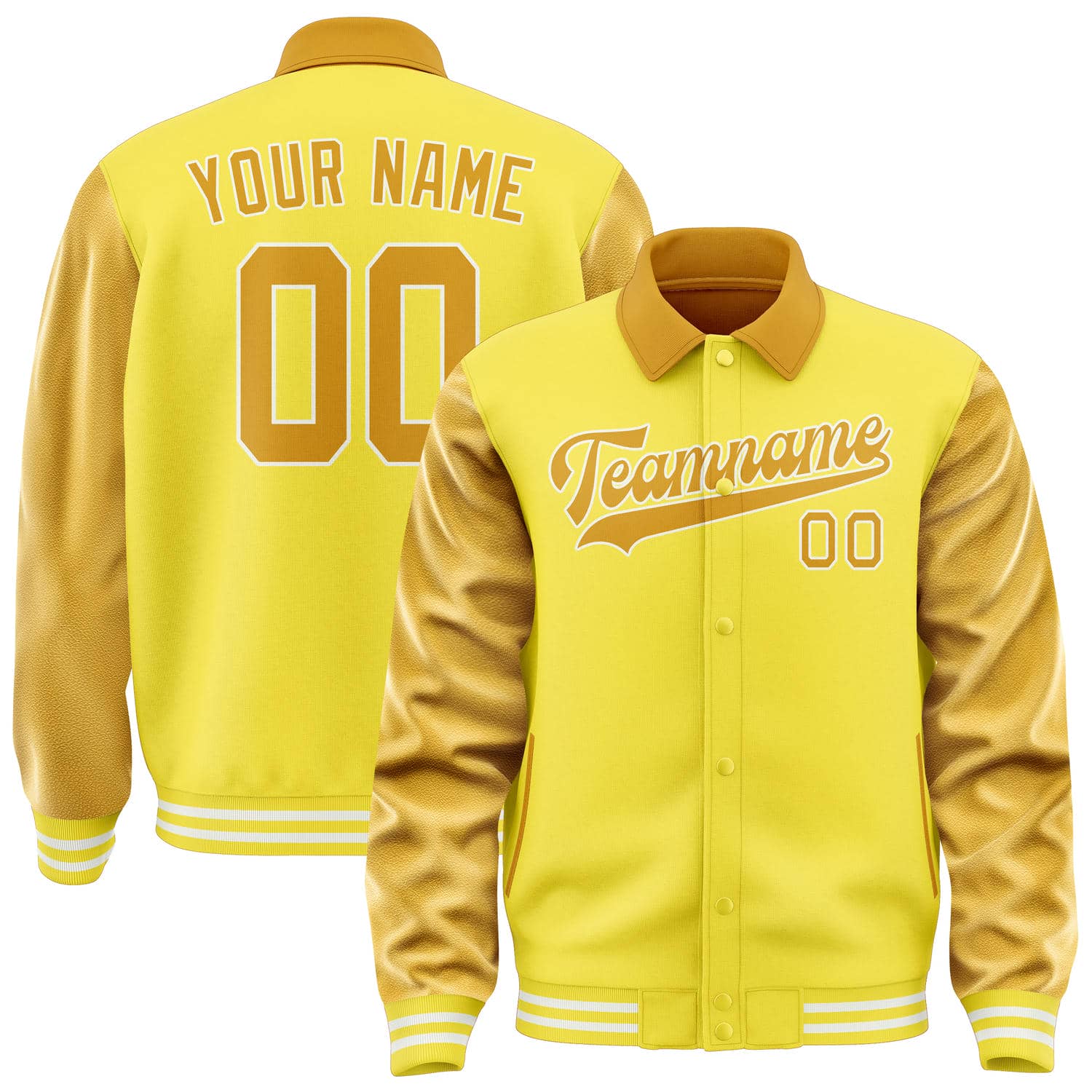 Veste jaune clair personnalisée