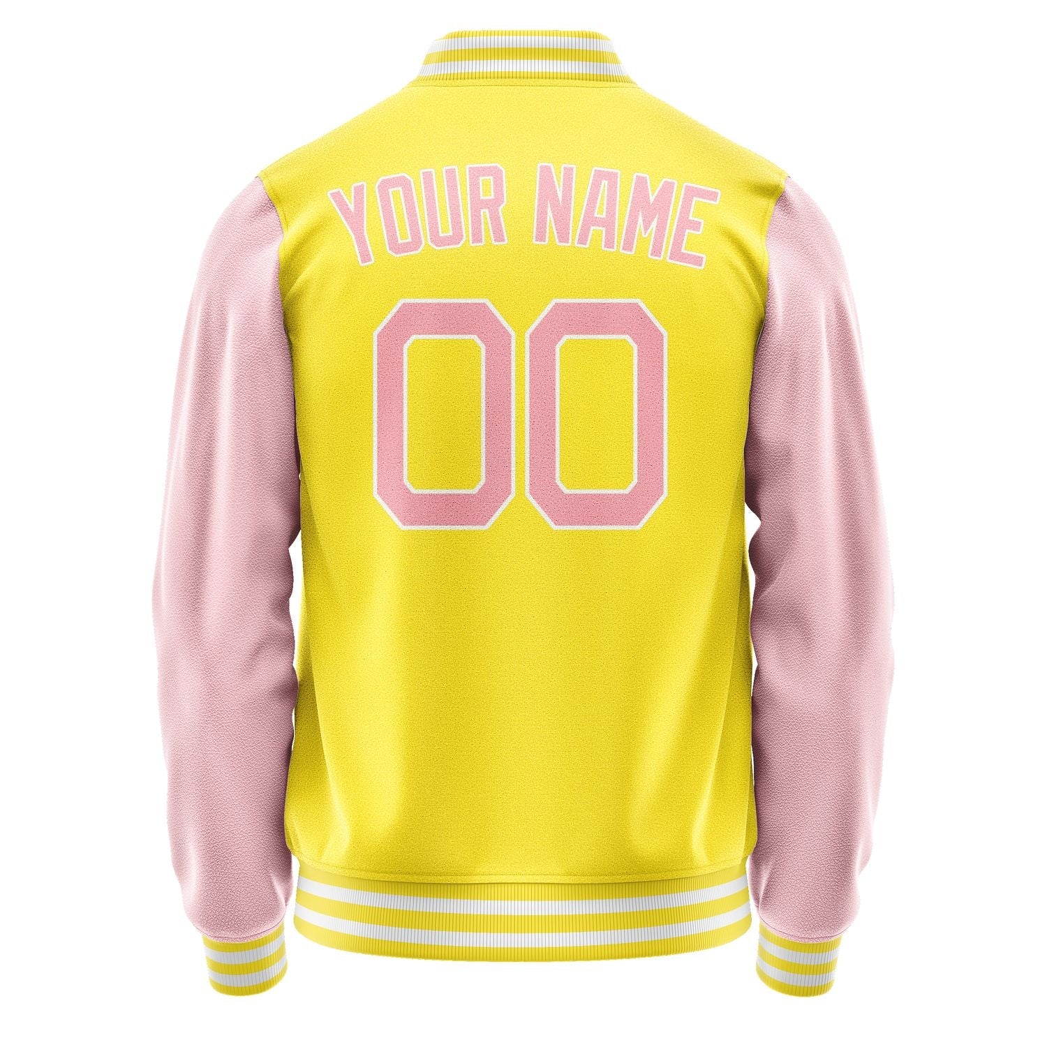Custom Light Yellow Light Pink Jacket JA2626212618B21821