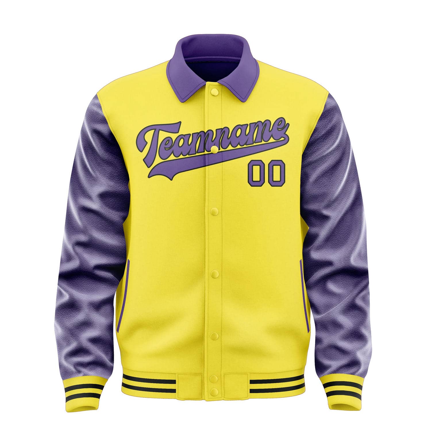 Veste personnalisée jaune clair/violet clair