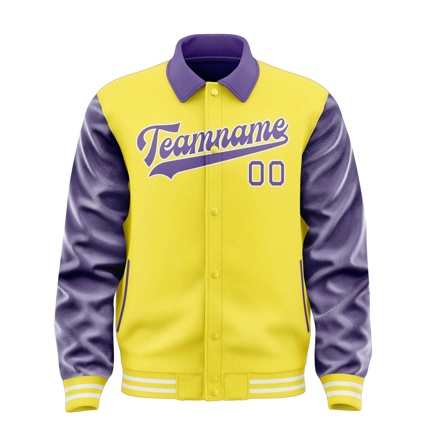 Veste personnalisée jaune clair/violet clair