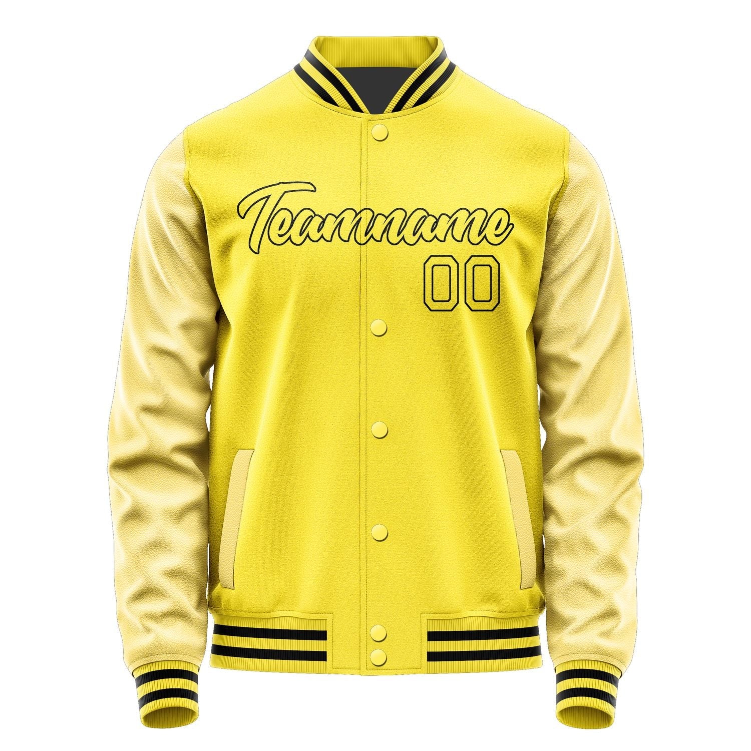 Custom Light Yellow Light Yellow Jacket JA2626262617B21726