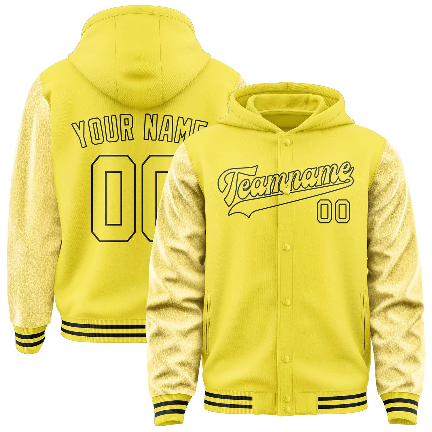Veste jaune clair personnalisée