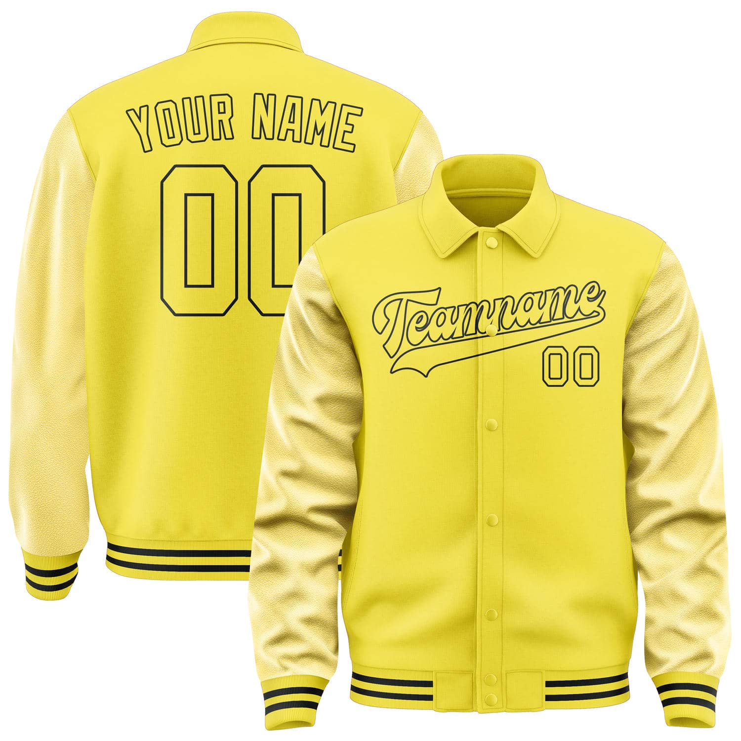 Veste jaune clair personnalisée