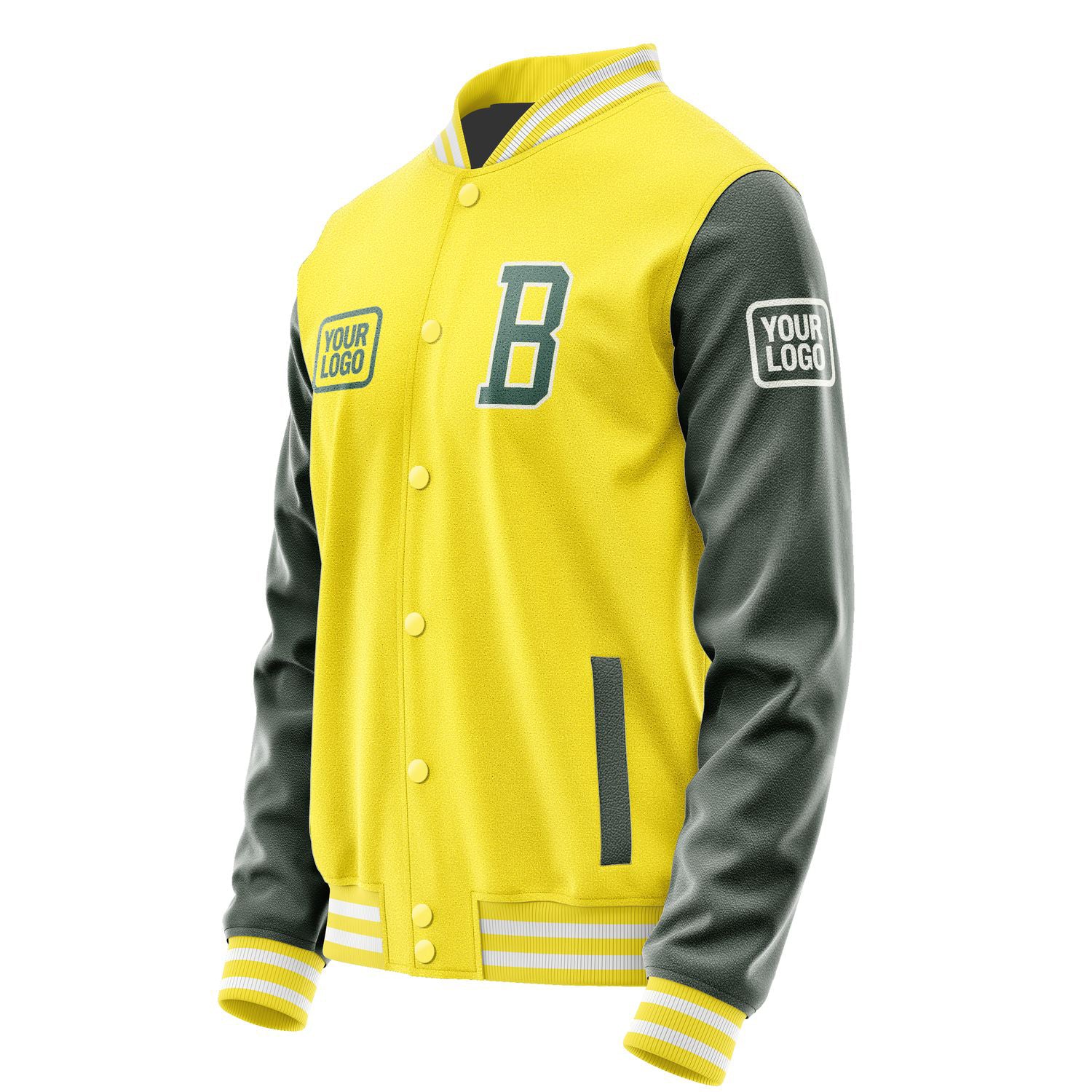 Custom Light Yellow Blue Green Jacket JA262627261818272718