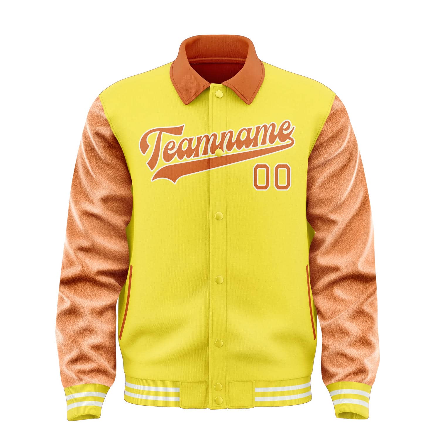 Veste jaune orangé clair personnalisée