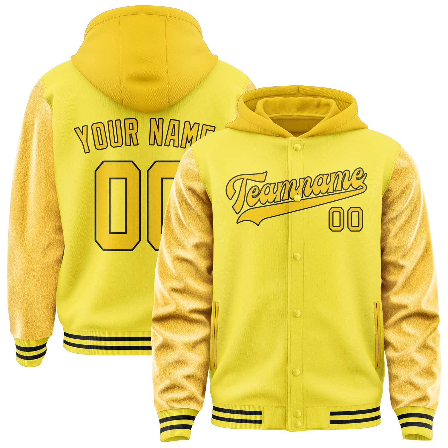 Veste personnalisée jaune or clair