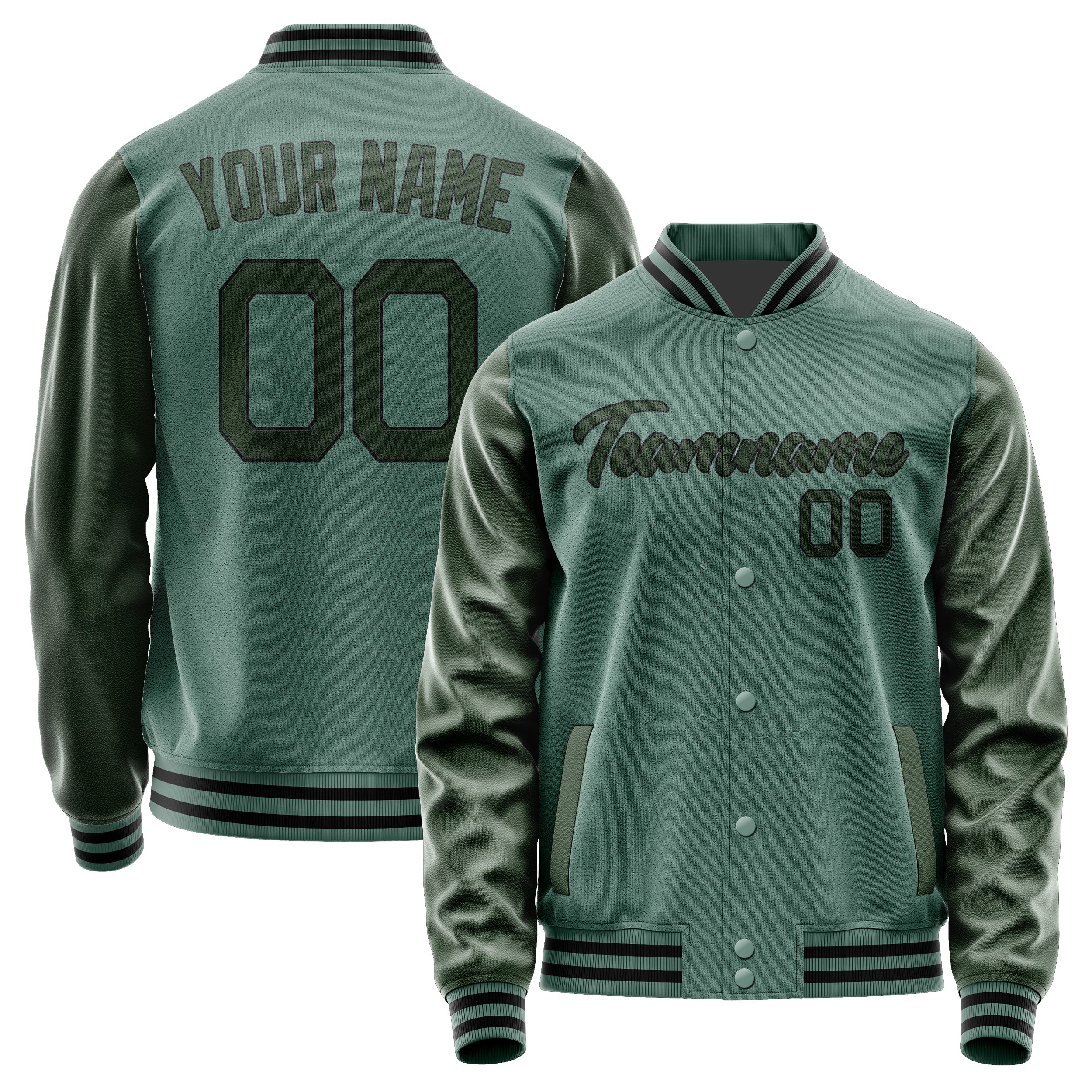 Custom Blue Green Dark Green Jacket JA2727062717B21706