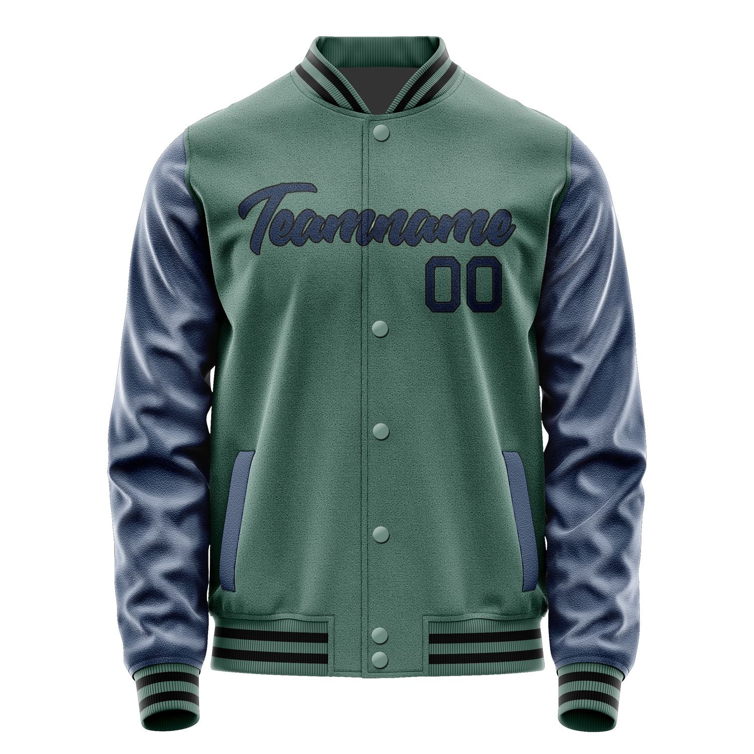 Custom Blue Green Blue Jacket JA2727102717B21710