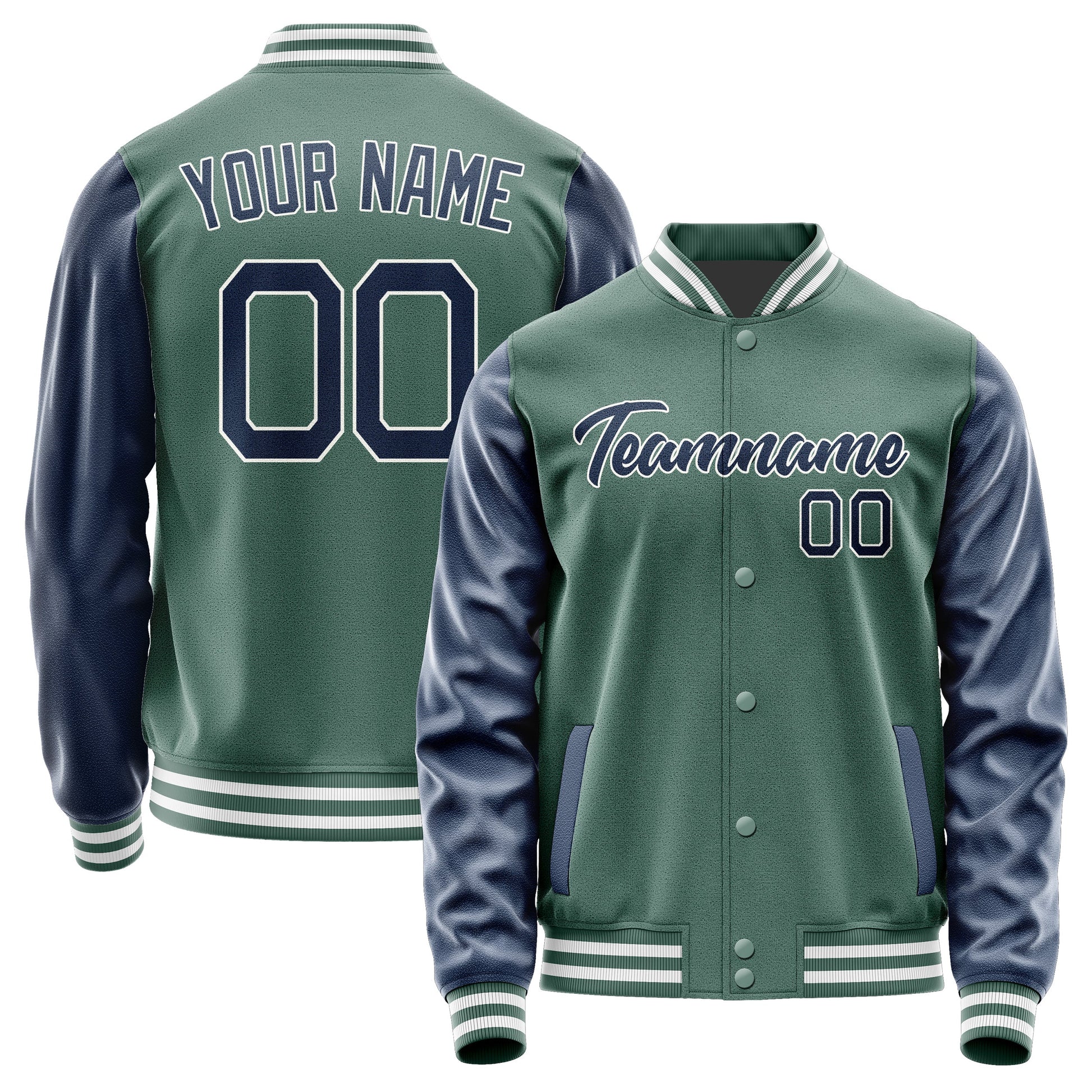 Custom Blue Green Blue Jacket JA2727102718B21810