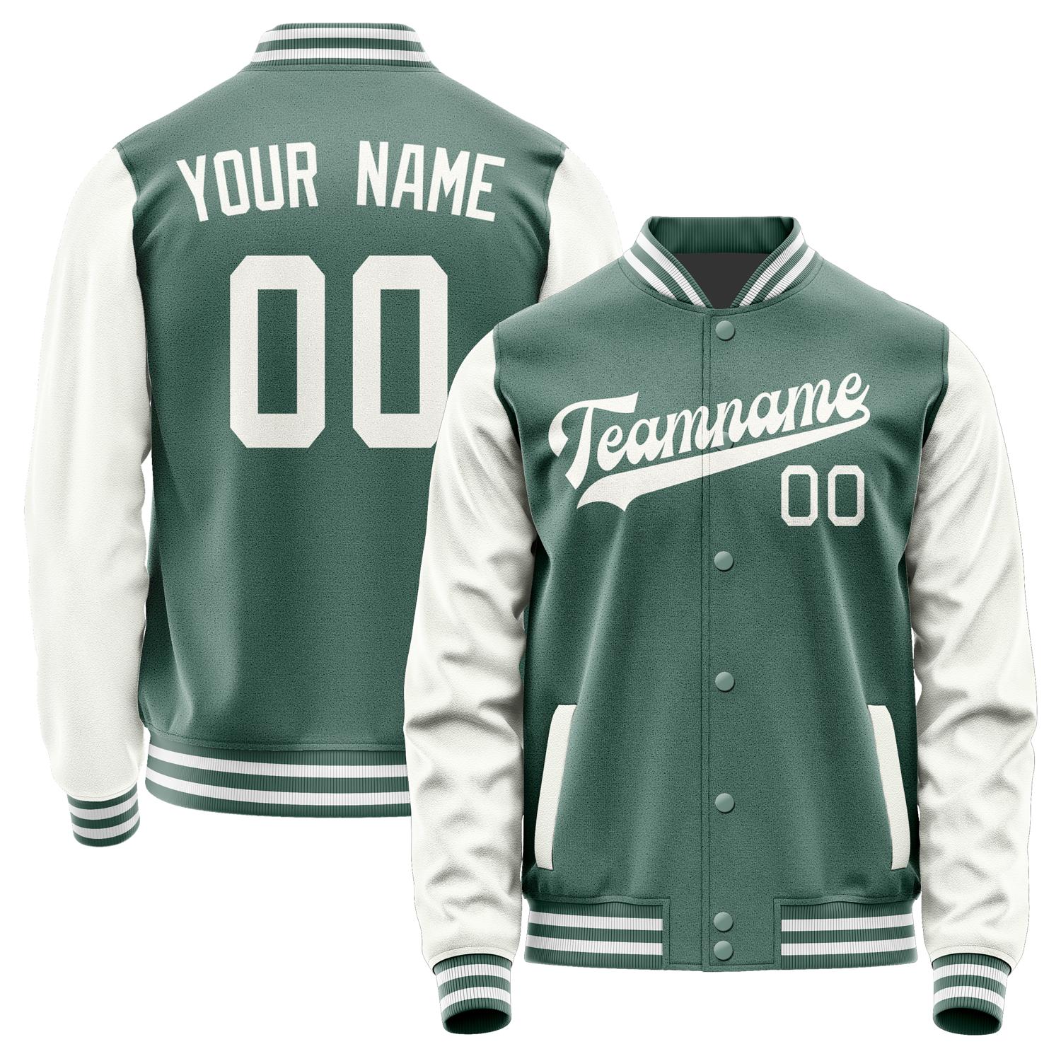 Custom Blue Green White Jacket JA2727182718B31818