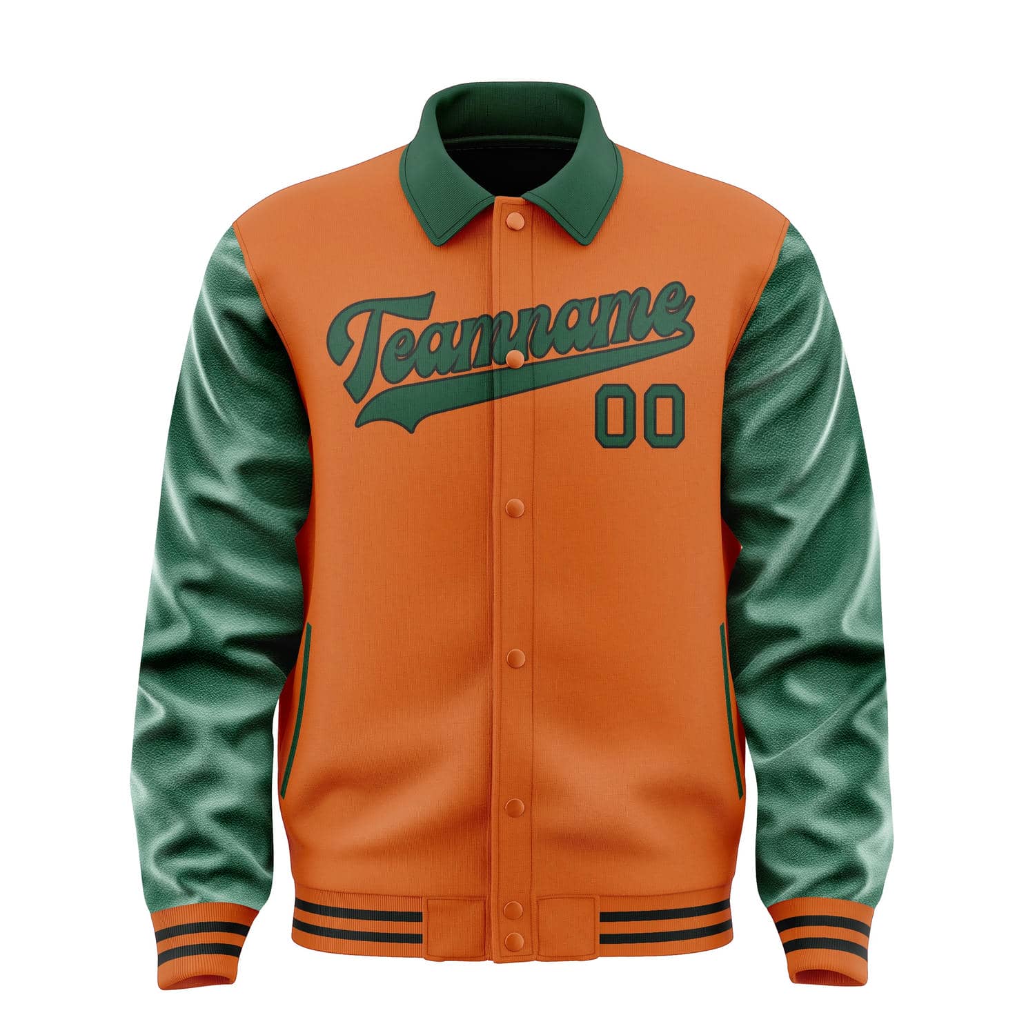 Veste orange et verte personnalisée