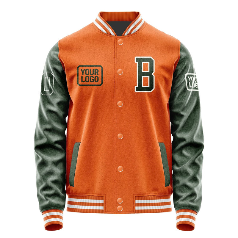 Custom Orange Dark Green Jacket JA282806281818060618
