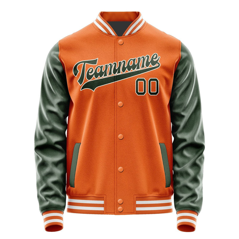 Custom Orange Dark Green Jacket JA2828062818B31806