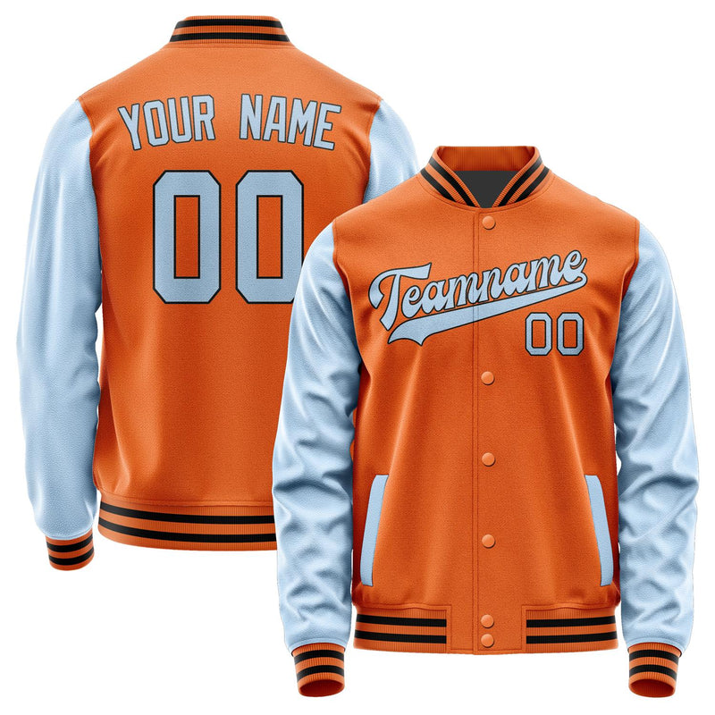 Custom Orange Light Blue Jacket JA2828082817B31708