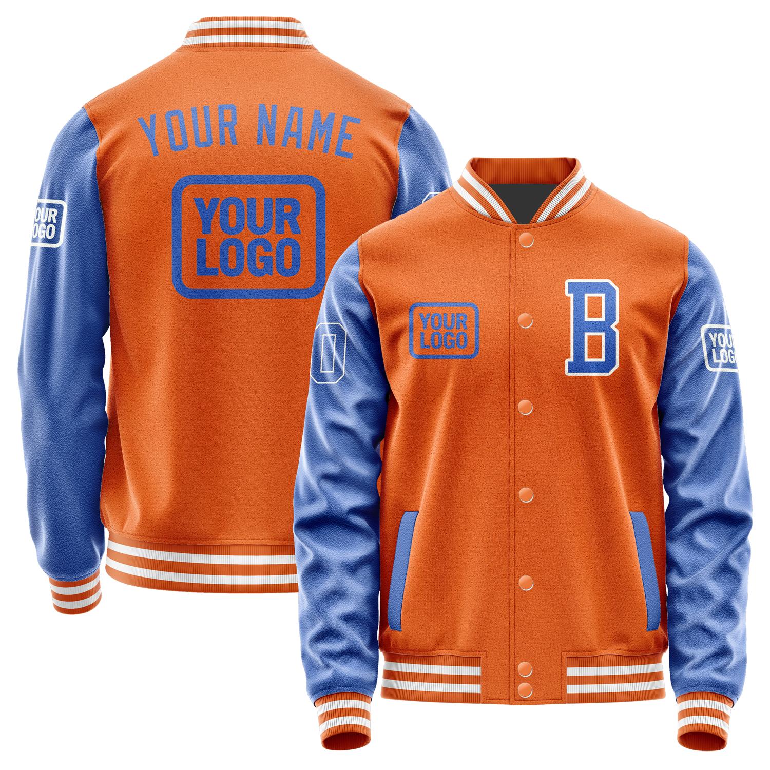 Custom Orange Sky Blue Jacket JA282809281818090918