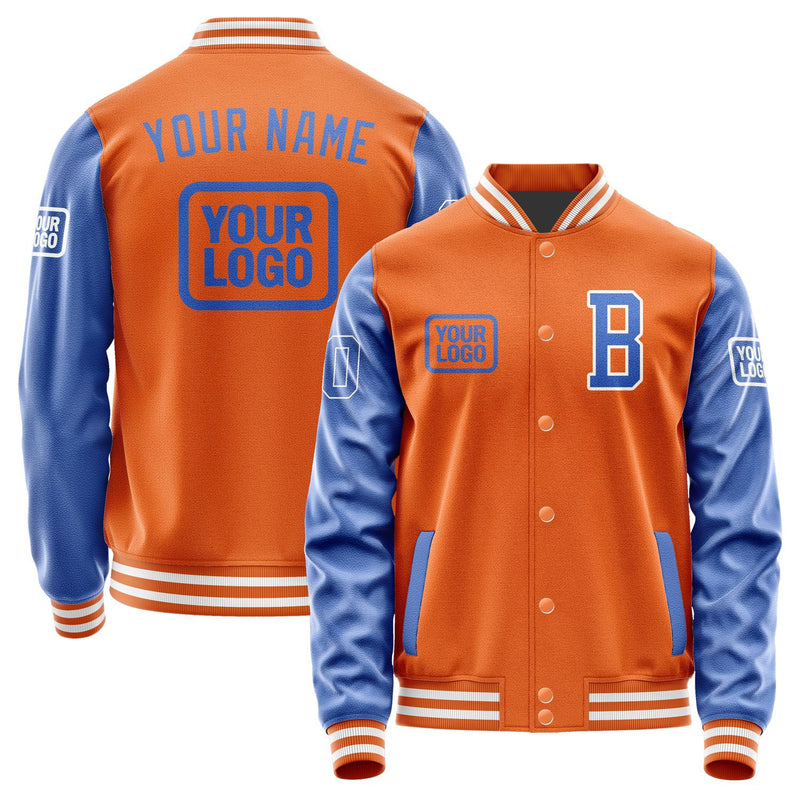 Custom Orange Sky Blue Jacket JA282809281818090918