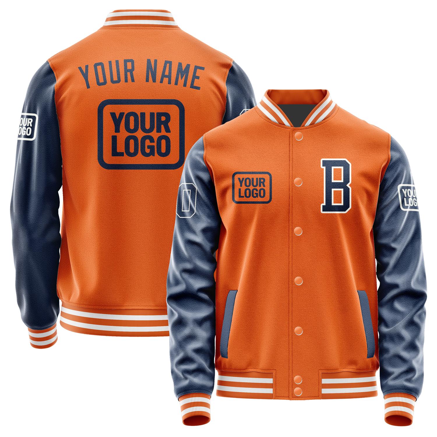 Custom Orange Blue Jacket JA282810281818101018