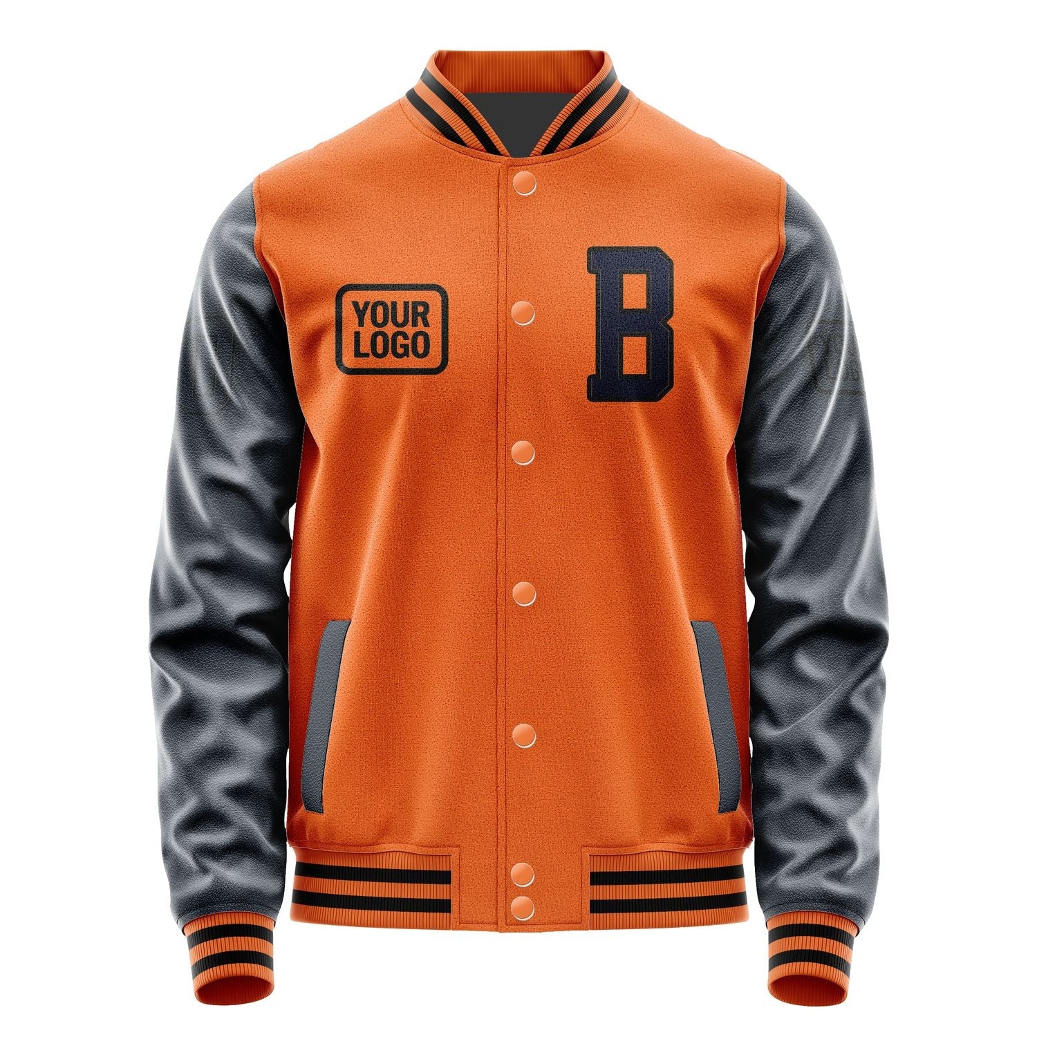 Custom Orange Navy Jacket JA282811281717111117