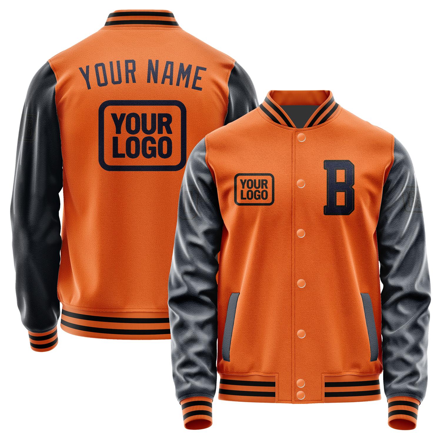 Custom Orange Navy Jacket JA282811281717111117