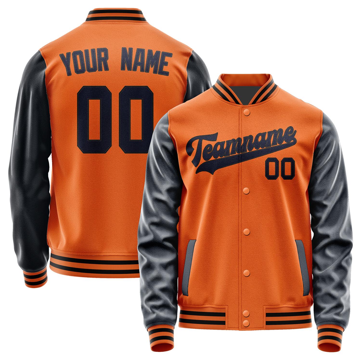 Custom Orange Navy Jacket JA2828112817B31711