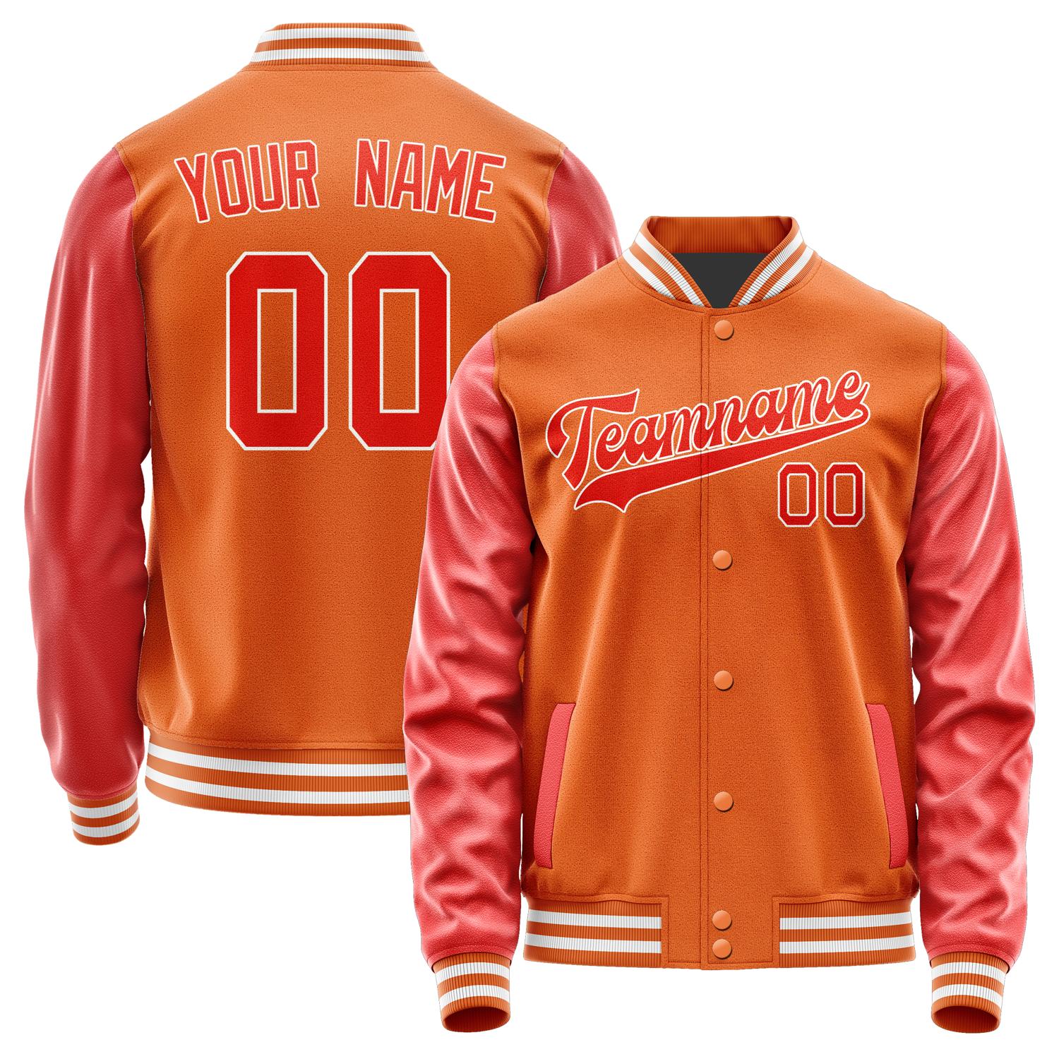 Custom Orange Orange Red Jacket JA2828122818B31812