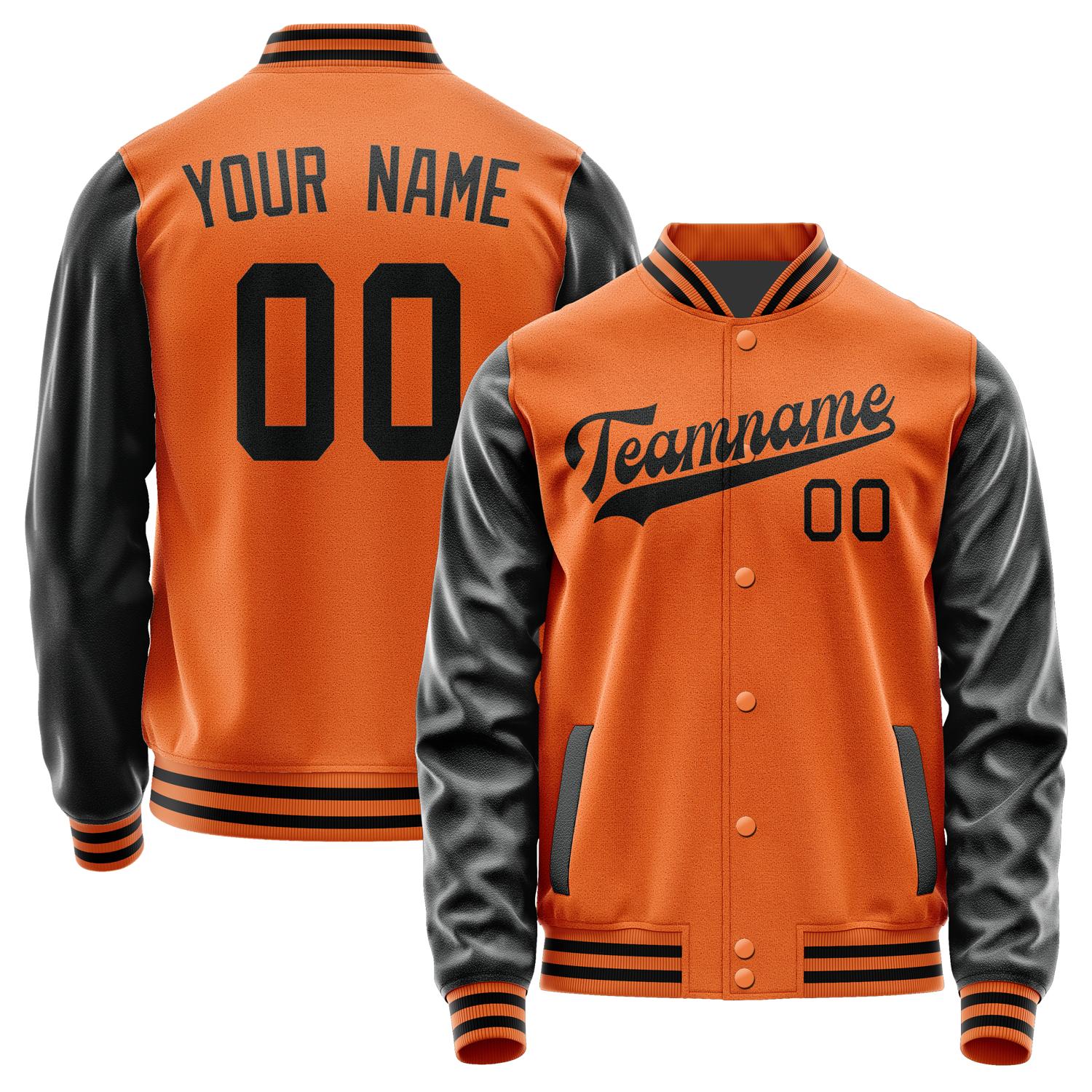 Custom Orange Black Jacket JA2828172817B31717