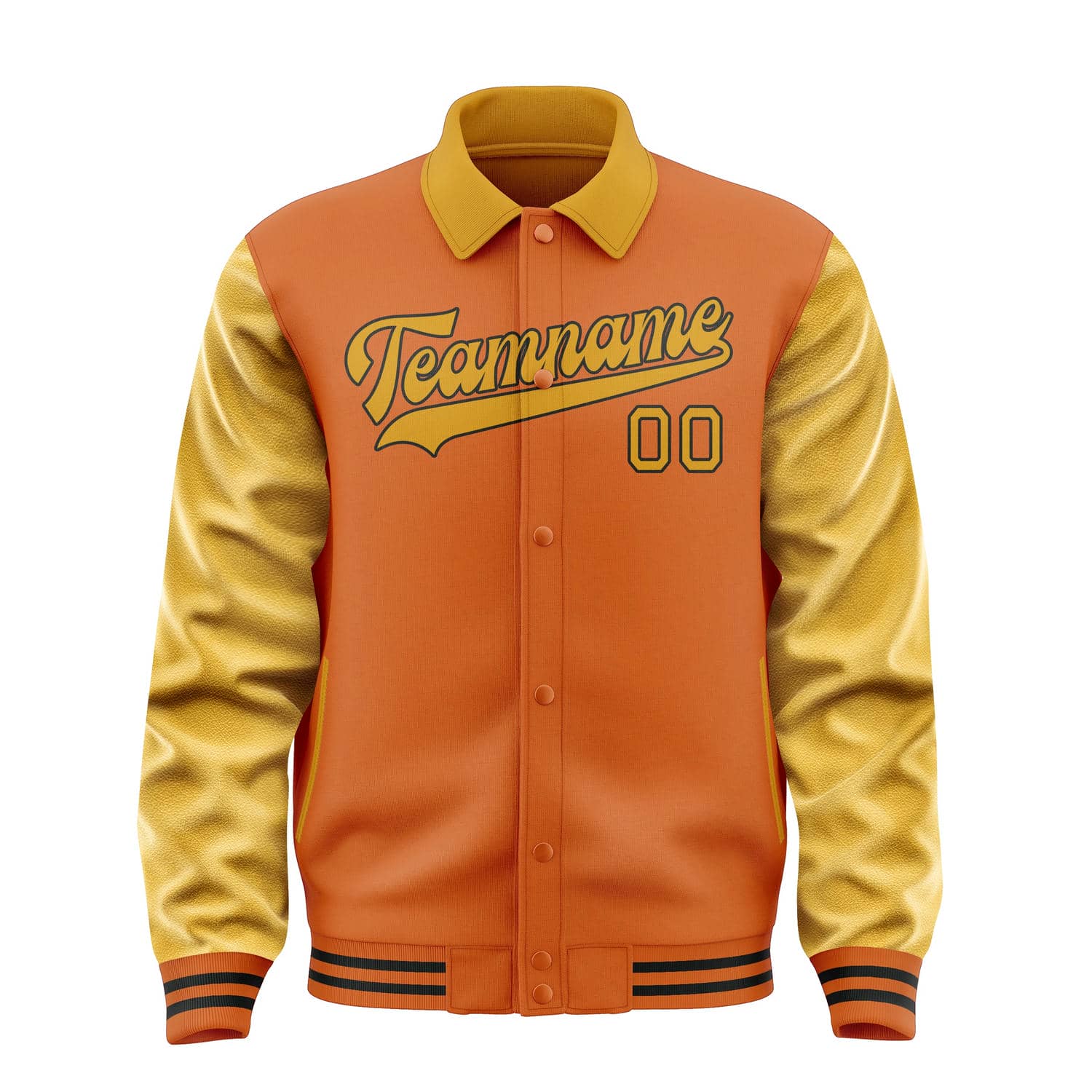 Veste orange et jaune personnalisée